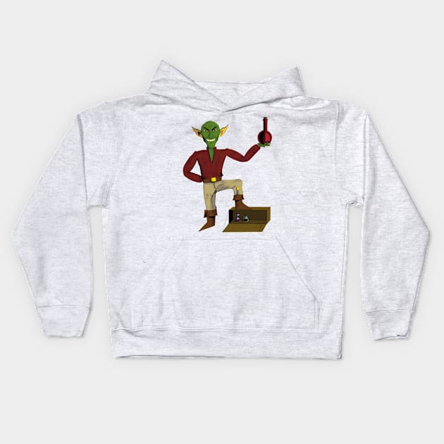 Goblin Merchant Kids Hoodie by Vlad.S. Art Studio